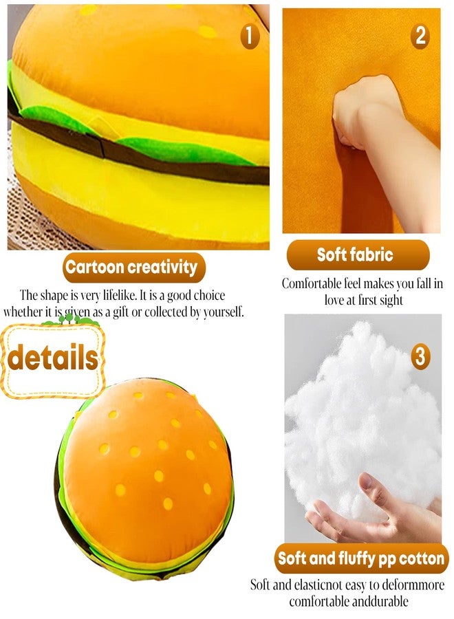 CHELEI2019 15.7" Hamburger Plush Cheeseburger Pillow Stuffed Food Cushion Toy,Gifts for Kids - Image 3